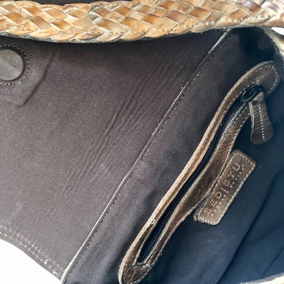 NEW, Bed Stu (Cobbler Series) Cross Body Bag Weathered Brown 11 x 8 x 2 - Picture 9 of 9